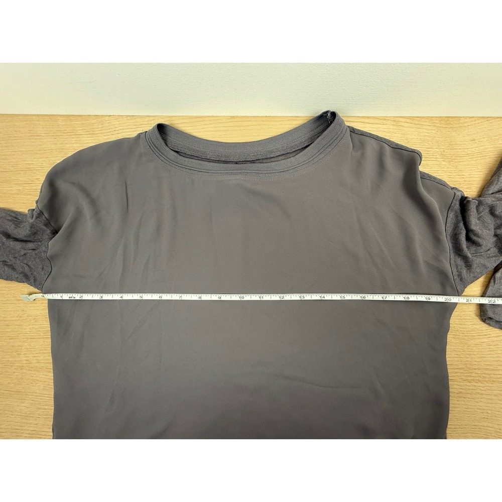 Lou & Grey Women's Gray Long Sleeve Top Relaxed Fit Casual - Picture 8 of 8